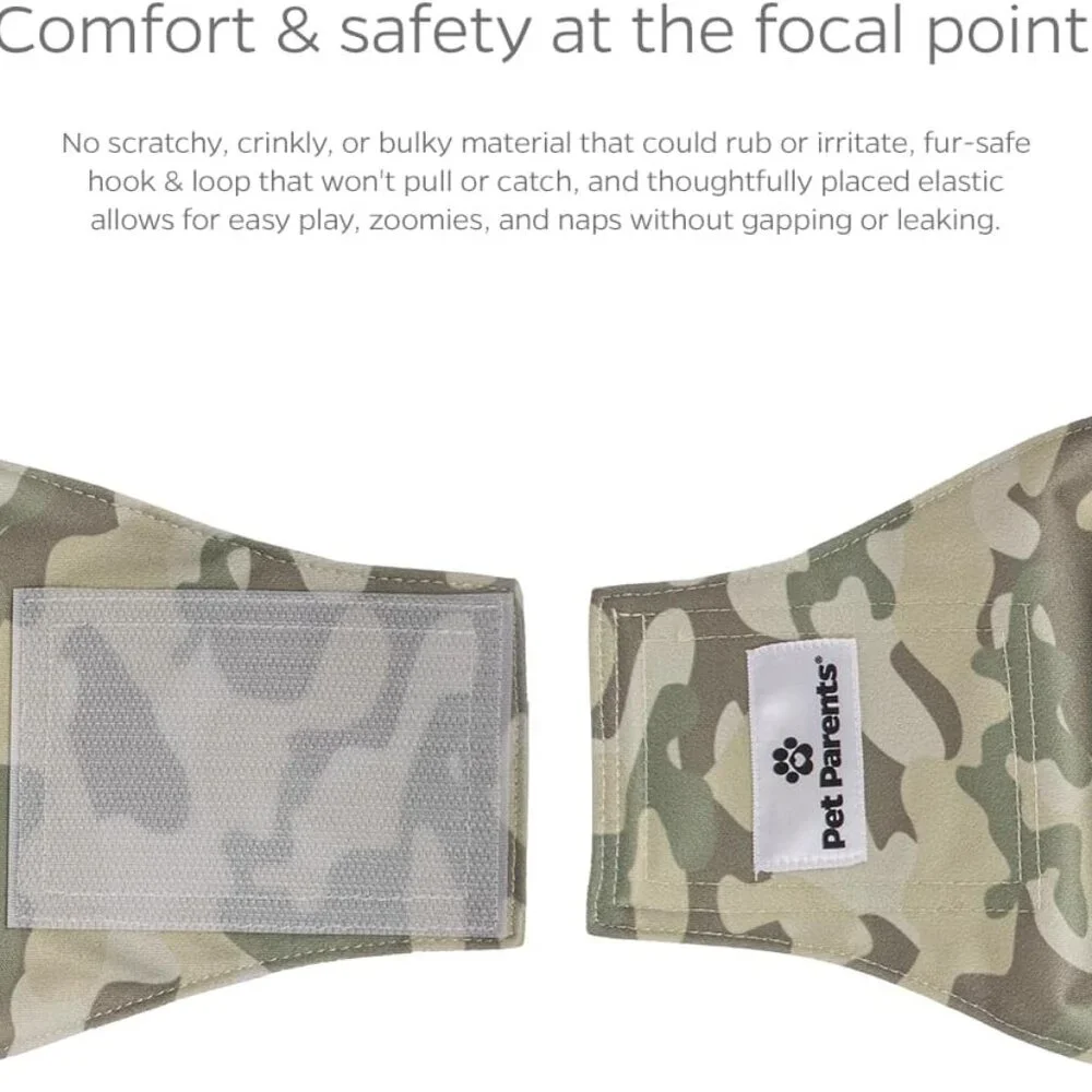 Pet Parents® Washable Belly Bands for Male Dogs (3pack) Camo Sz. L